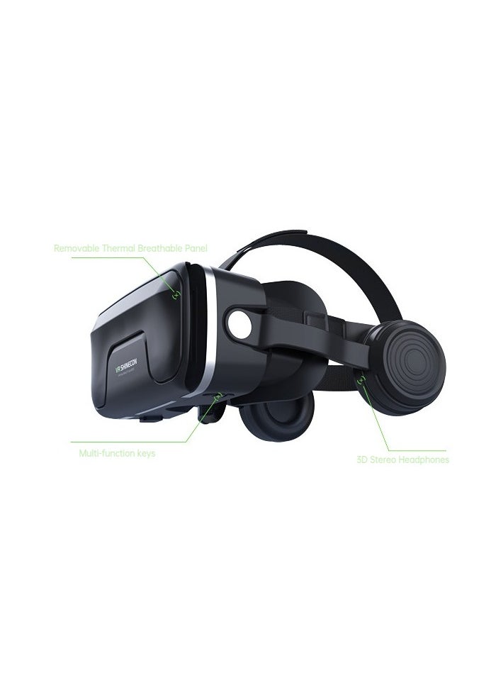 VR 3D Virtual Reality Headset(Support 5.5-7.2 inch mobile phones) with Controller for Movies and Games