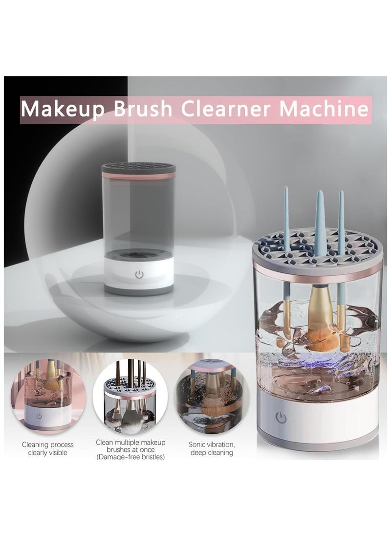 Electric Makeup Brush Cleaner, Makeup Brush Cleaner Machine with Brush Clean Mat, Automatic Cosmetic Brush Cleaner Makeup Brush Tools for All Size Beauty Makeup Brushes Set, Gift for Women Wife Friend