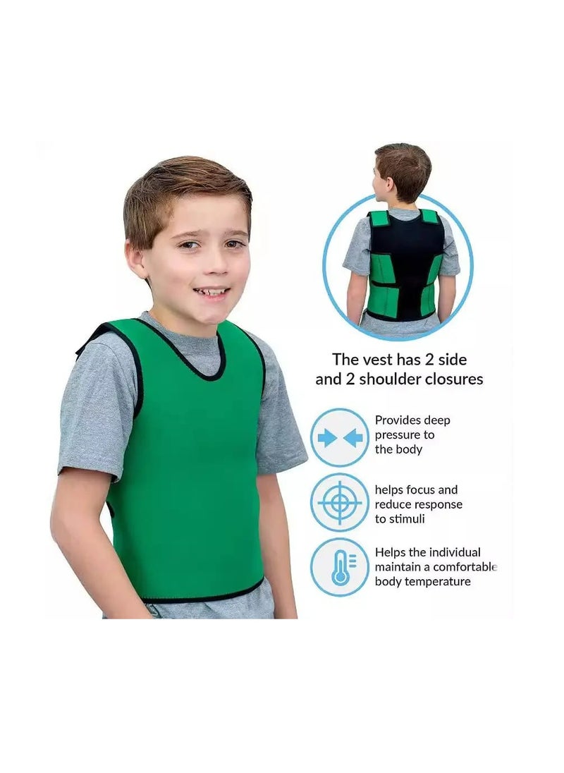 Sensory Compression Vest Deep Pressure Comfort for Autism, ADHD, Hyperactivity and Sensory Processing Disorder, Deep Pressure Vest for Kids, Small Size