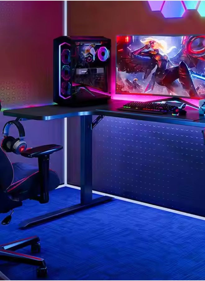 Black Gaming Table 160CM, with RGB LED Lights | Sleek & Durable Design for Gamers