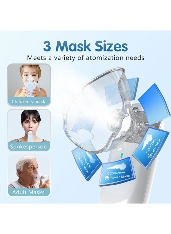 Ultrasonic Mesh Nebulizer for Children Men Women Mini Handheld Portable Steam Humidifier for Home and Travel, ZH-N3