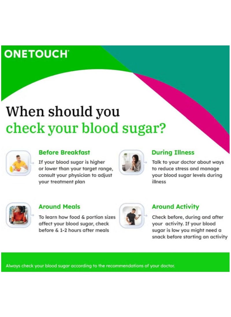 OneTouch Select Plus Blood Sugar Test Strips, Pack of 50s