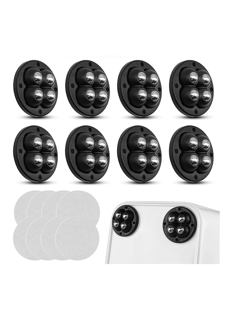 8Pcs Wheels for Furniture Moving, Self-Adhesive Swivel Caster Wheels, 360° Swivel Wheels for Kitchen Appliances, 30Kg Load Capacity, Swivel Wheels for Moving Coffee Maker, Cooker, Air Fryer