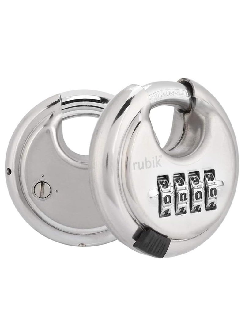 4-Digits Combination Padlock, Alloy Steel Security Lock for School, Gym, Toolbox, Closet, Wardrobe, Gate, Cabinet (2 Pack)