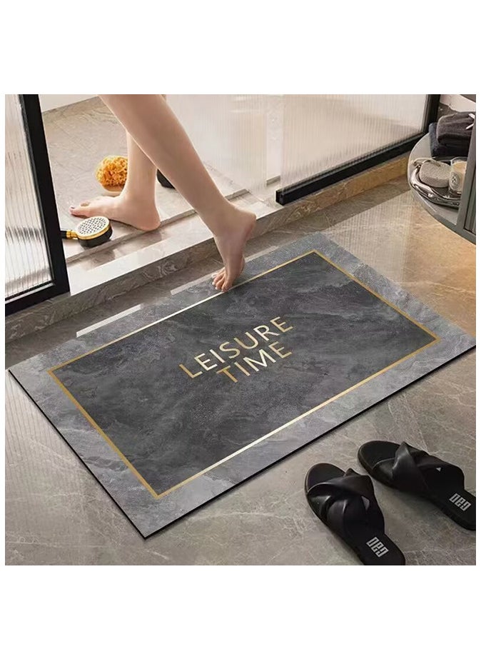 Anti-Slip Absorbent Diatom Mud Microfiber Bath Mat