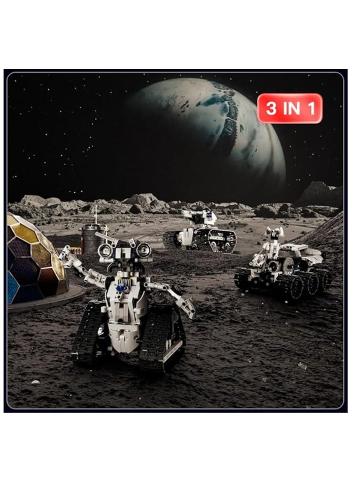 3-in-1 Robot Building Block Set, STEM Project robots, Remote control and APP control ideas, Planet Robot building models, gifts for boys and girls, ages 8 + (606+PCS) mould king 15046