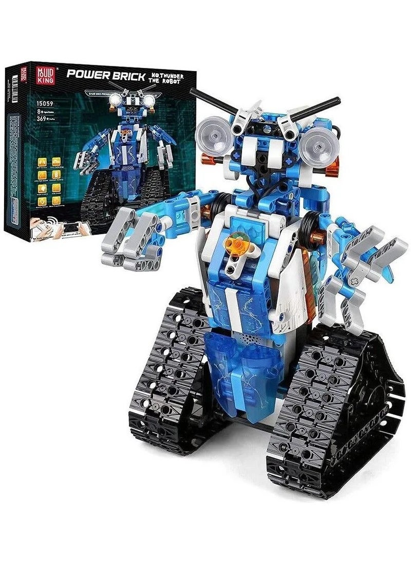 15059 Building Kit, STEM Project Robots, Remote Control and APP Control Ideas, Lightning Robot Kit, Planet Explorer Robot Building Kit, Programmable Robot Building Kit, Gifts for boys and girls, age 8 + (369PCS)