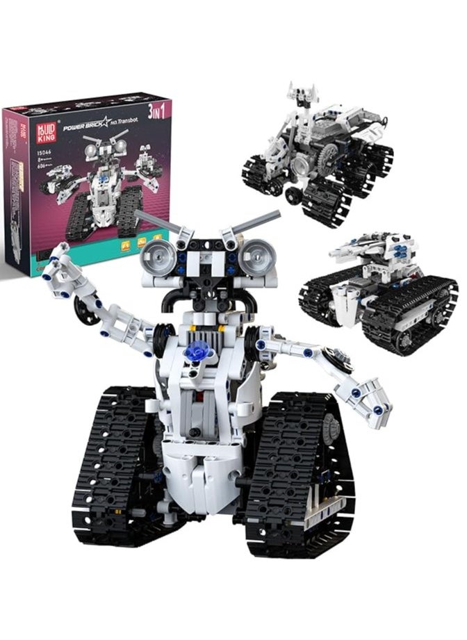 15046 Building Kit, STEM Project Robots, Remote Control and APP Control Ideas, 3-in-1 Robot Kit, Planet Explorer Robot Building Kit, Programmable Robot Building Kit, Gifts for boys and girls, age 8 + (606+PCS)