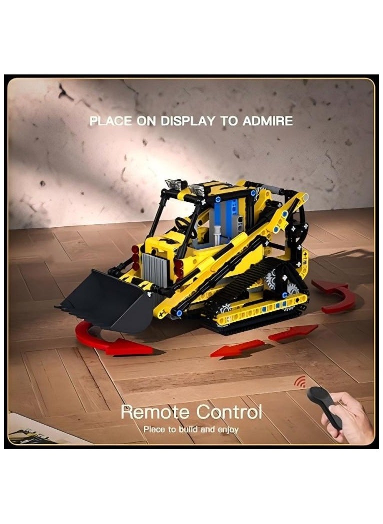 13014S technology remote control excavator module, crawler excavator fixture,STEM model kit, children's building block toys, compatible with other brands (514 pieces) 8+