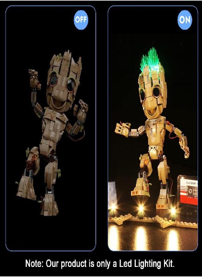 VONADO LED Light Kit for Lego Marvel I am Groot 76217, DIY Lighting Compatible with Groot Lego 76217 (NO Lego Model), Creative Decor Lights for Lego Building Toy Set (ONLY Lights)