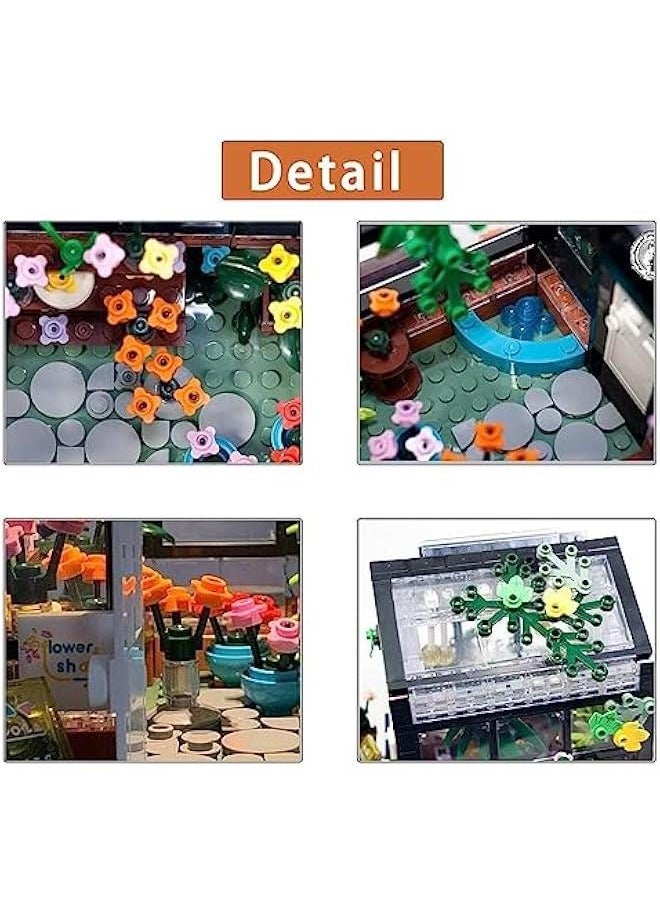 Flowers Store Building Blocks Set,Pet Bookstore Building Toy kit with Beautiful Gift Box 6-12 8-12 4-7 for Girls Boys 6-12 730PCS