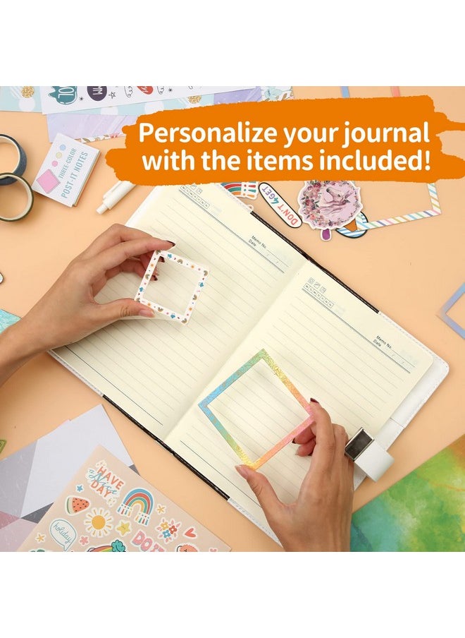 Diy Journal Set For Girls Age 8-12, Gifts For 9 10 11 Year Old Girls, Diary With Lock For Girls Birthday Gift, Personalize And Decorate Scrapbooks Kit