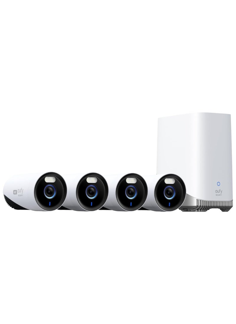 E8600 NVS eufy Security eufyCam E330 (Professional) 4-Cam Kit 4K Outdoor Security Camera System, 10CH Wired Wi-Fi NVR with 1TB Hard Drive for 24/7 Recording, Cross-Camera Tracking, No Monthly Fee