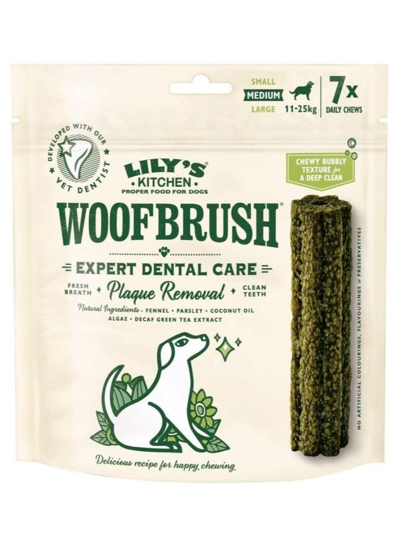 Woofbrush Dental Dog Treats for Medium 11-25kg Dogs Pack of 7