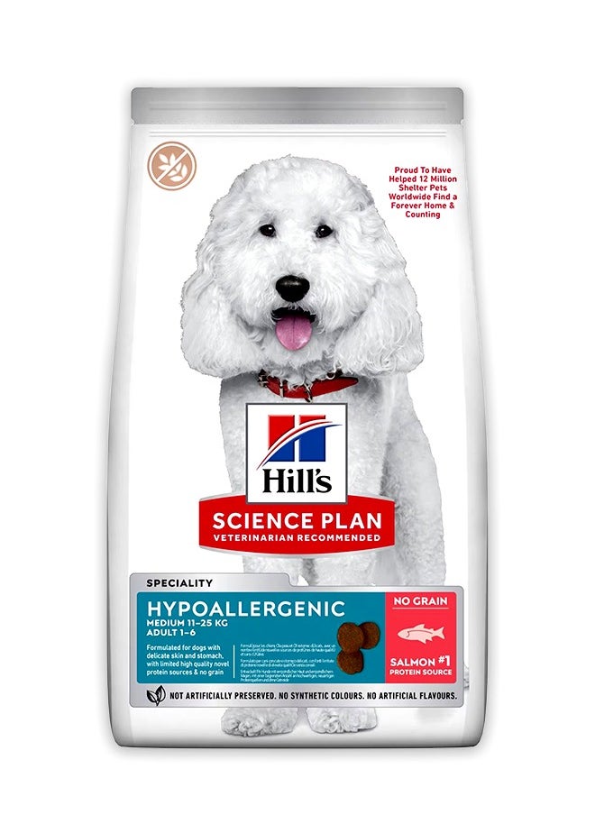 Hypoallergenic Medium Adult Dog Food with Salmon - 2.5 KG