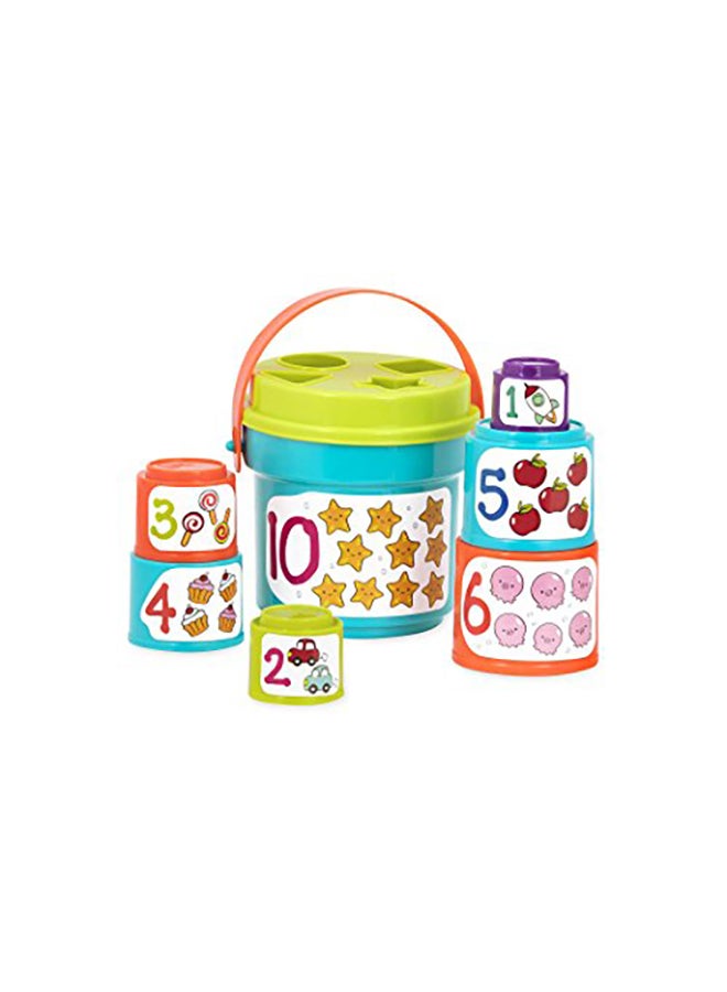 Educational Stacking Cu-Pack With Numbers And Shapes