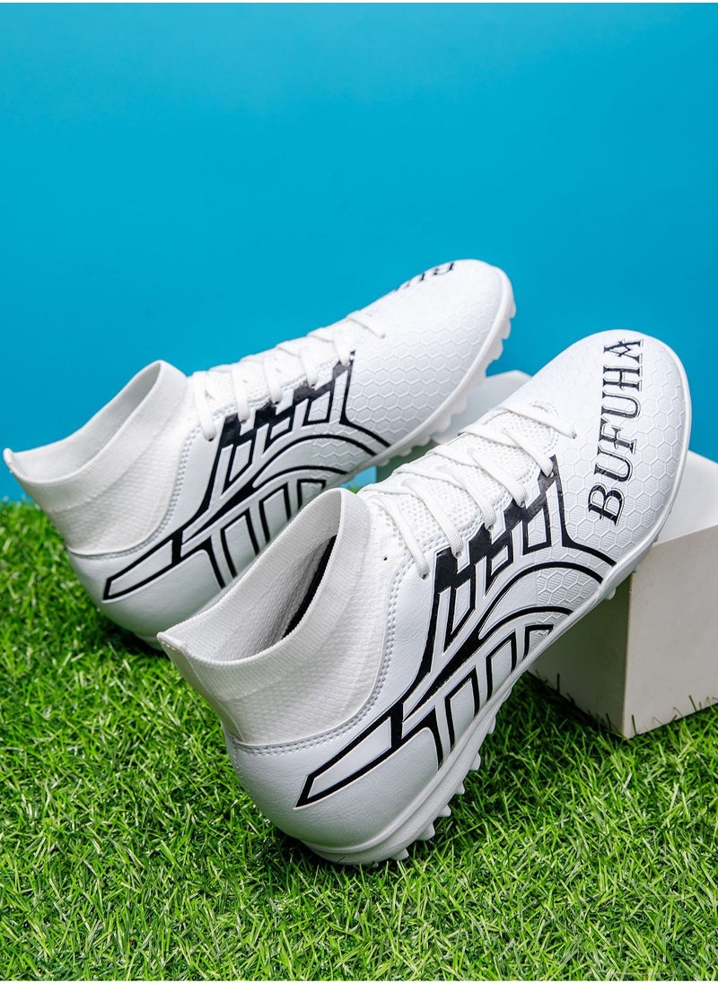 All Season Wear-Resistant Rubber Soccer Shoes (Lace-up Design) Turf Training Shoes for Students and Students Hot Sale Outdoor Soccer Shoes