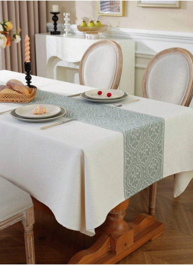 Waterproof Tablecloth Anti-scalding Waterproof and Oil-proof for Rectangle Table Wrinkle Free Stain Resistant PVC Table Cover For Home Kitchen Dinning Tabletop 140 x 200Cm Flower Pattern - Green