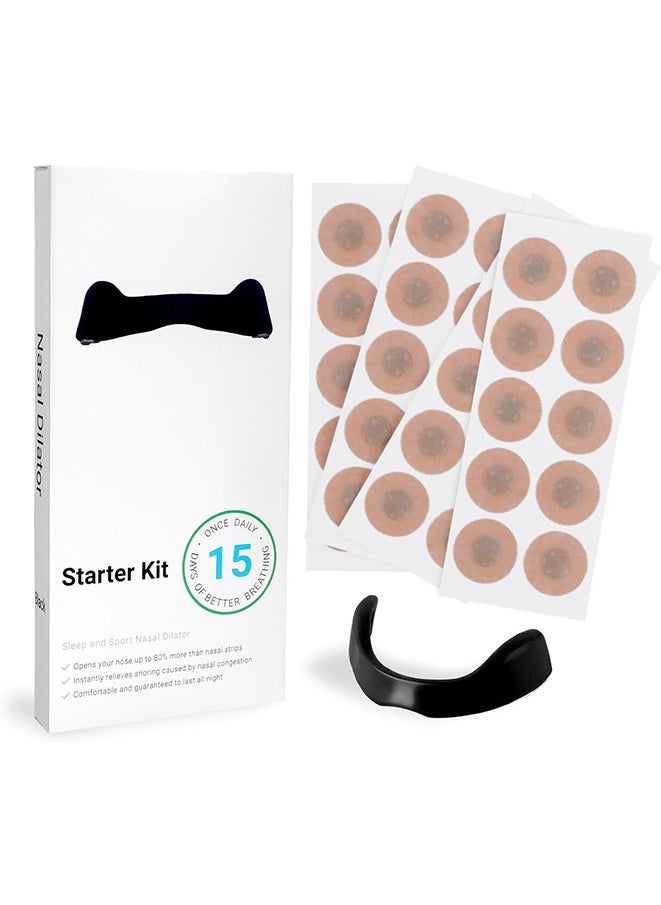 Intake Breathing Nasal, Nasal Strips Starter Kit, Reduce Snoring, Snoring Solution, Skin Safe Nasal Strips, Waterproof Sticker, Magnetic Nose Strips for Breathing, Skin Safe Anti Snoring Devices