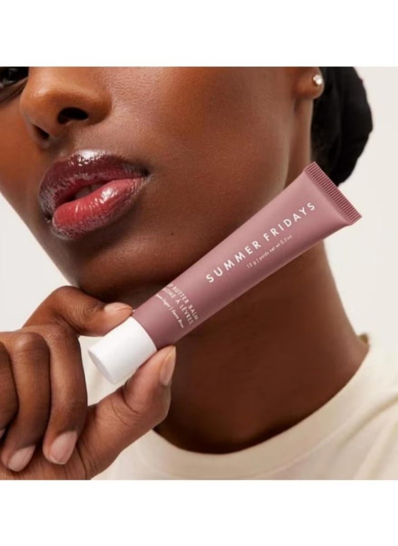 Summer Fridays Lip Butter Balm - Conditioning Lip Mask and Lip Balm for Instant Moisture, Shine and Hydration - Sheer-Tinted, Soothing Lip Care-Sheer Brown