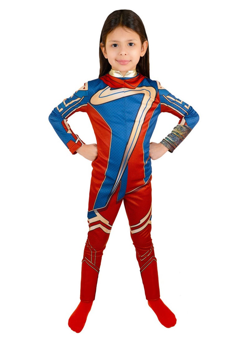 Ms. Marvel Classic Costume, Girl Superhero Child Costume, Cosplay Dress Up