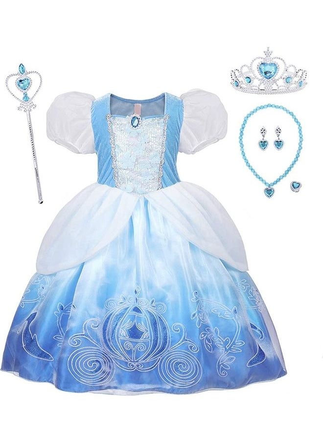 6-Piece Princess Cosplay Costume And Accessory Set