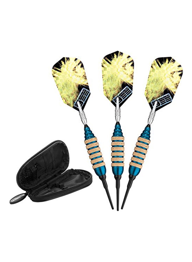 3-Piece Spinning Bee Soft Tip Darts With Casemaster Storage