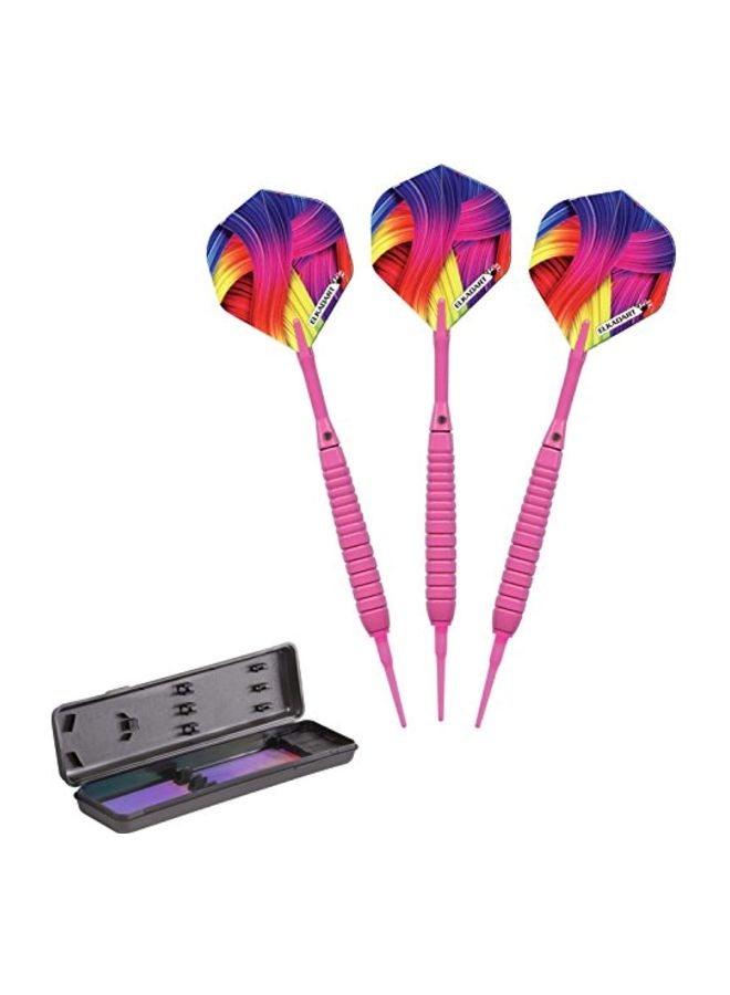 3-Piece Neon Tip Darts With Travel Case