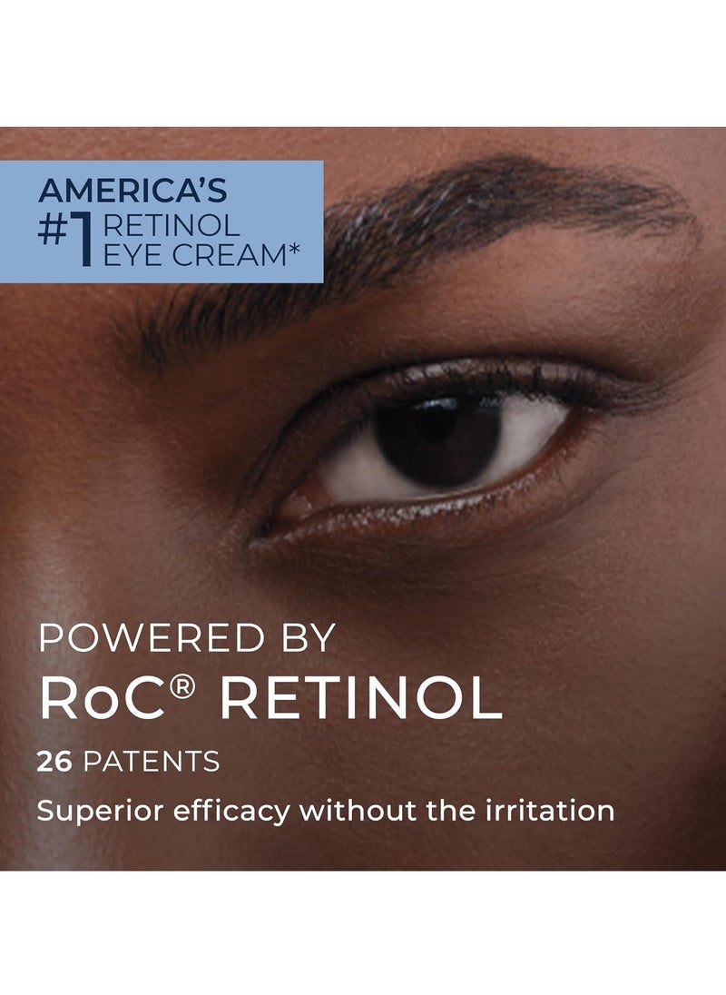 RoC Retinol Correxion Under Eye Cream for Dark Circles and Puffiness Daily Wrinkle Cream Anti Aging Line Smoothing Skin Care Treatment Stocking Stuffers for Men and Women 0 5 oz Packaging May Vary