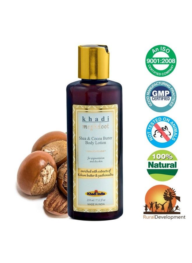 Shea And Cocoa Butter Body Lotion 210Ml Enriched With Extracts Of Kokum Butter And Yasthimadhu For Pigmentation And Dry Skin; Ayurvedic Body Lotion 210 Ml