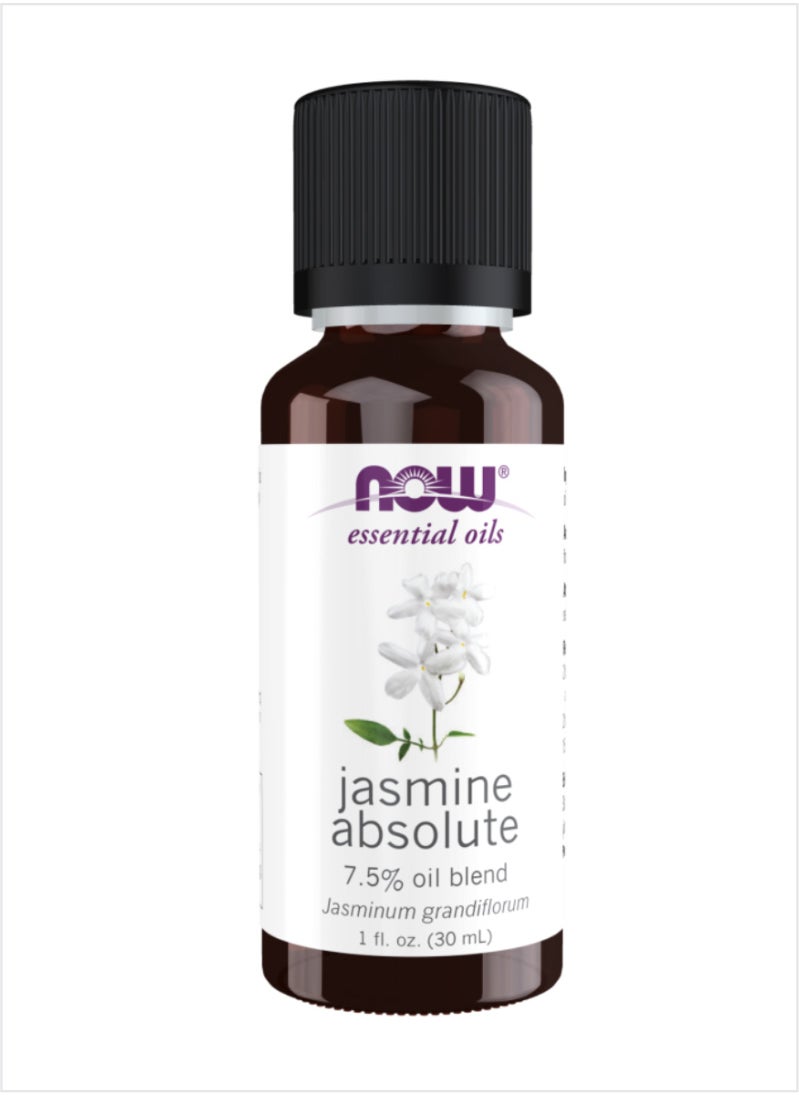 NOW Jasmine Absolute Blend - 7.5% Luxurious Floral Oil, 30ml