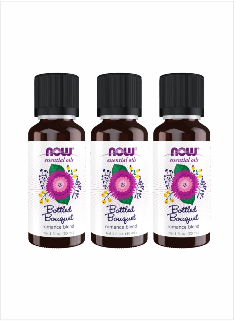 NOW Bottled Bouquet Essential Oil - Floral Blend, 30ml (Pack of 3)