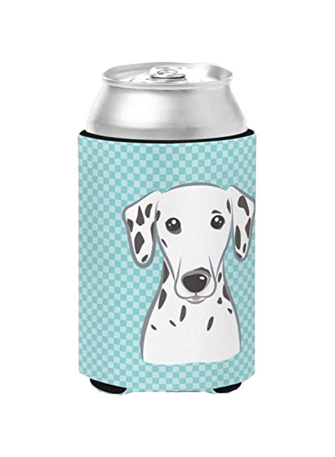 Dalmatian Printed Beverage Hugger Blue/White 3x0.1x5inch