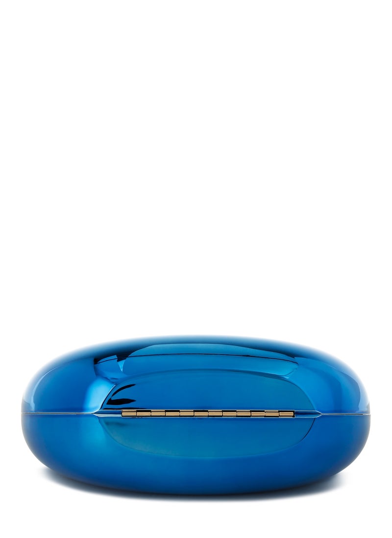 Acrylic Metallic Clutch Bag in Blue