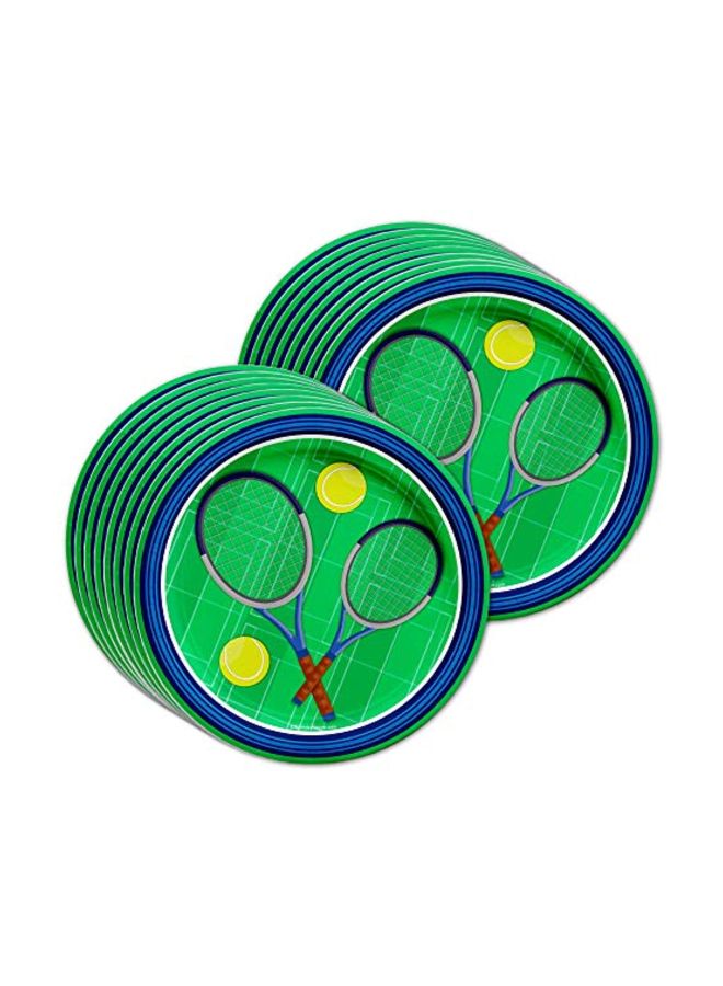 16-Piece Tennis Printed Tableware Set