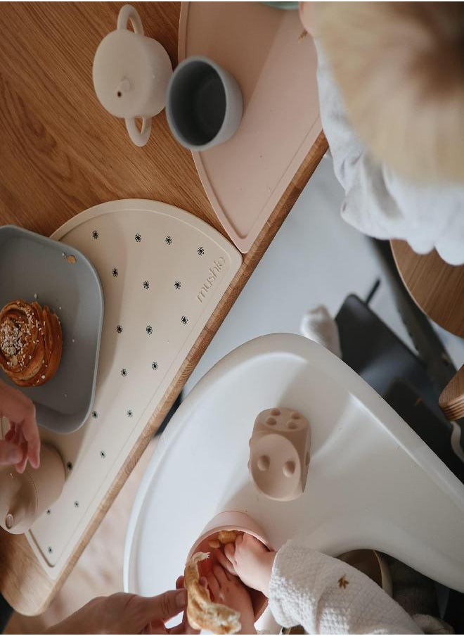 mushie Silicone Placemat for Kids | BPA-Free Non-Slip Design (Dried Thyme)