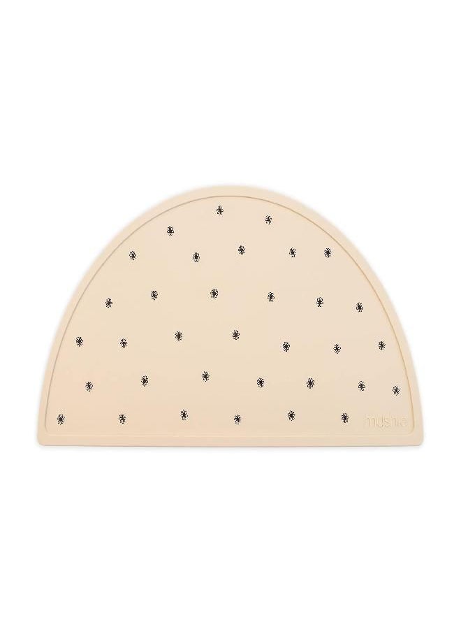 mushie Silicone Placemat for Kids | BPA-Free Non-Slip Design (Dried Thyme)