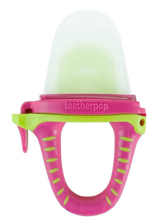 teetherpop No Mess Frozen Baby Teethers, Fill w/Breastmilk, Purees, Smoothies, Juice, USA Made, Medical Grade Materials, Soothie Pacifier, Baby Fruit Feeder, Teething Toys for Teething Relief