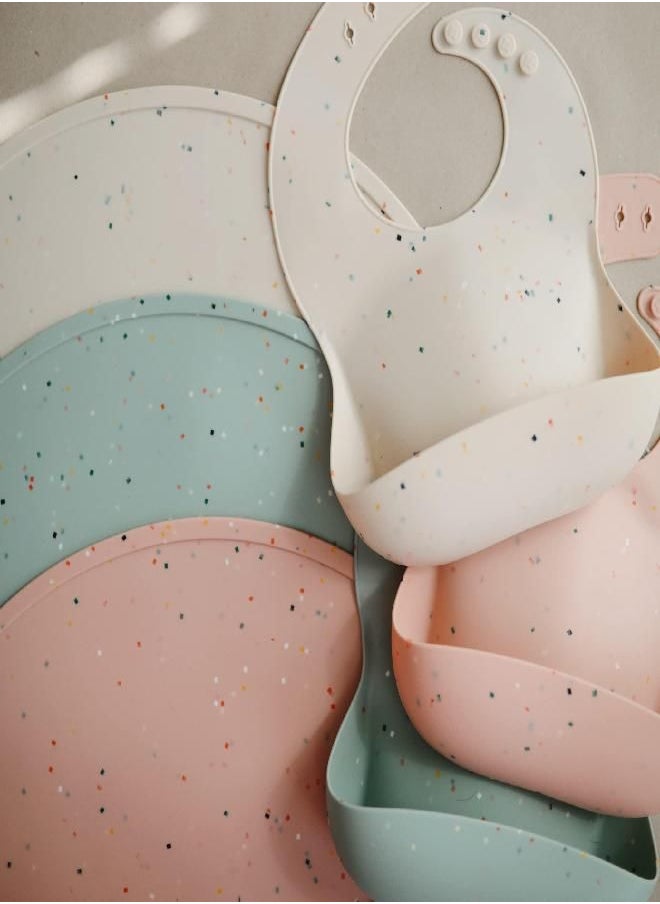 mushie Silicone Placemat for Kids | BPA-Free Non-Slip Design (Vanilla Confetti)