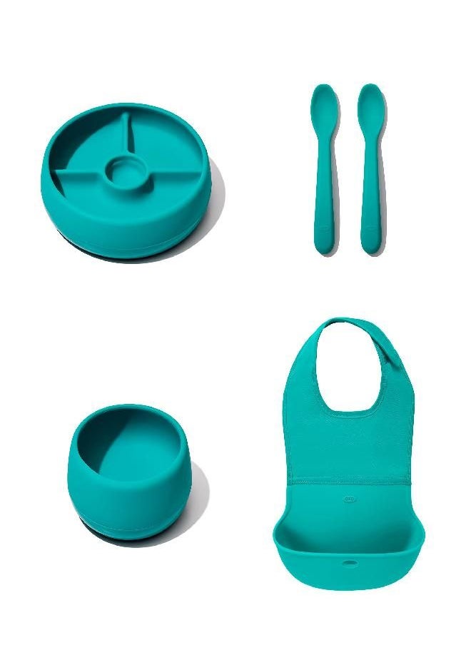 OXO TOT Silicone Feeding Gift Set - BPA and PVC Free