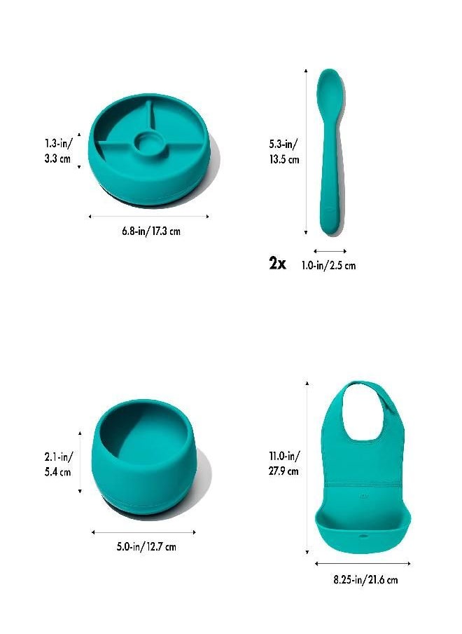 OXO TOT Silicone Feeding Gift Set - BPA and PVC Free