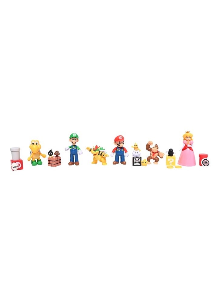 Action Figure Mario Set of 21 Pieces - Super Mario Collectibles, Figurines, Toys for Kids, Fans & Gamers | Durable, High-Quality Playset for Play & Display