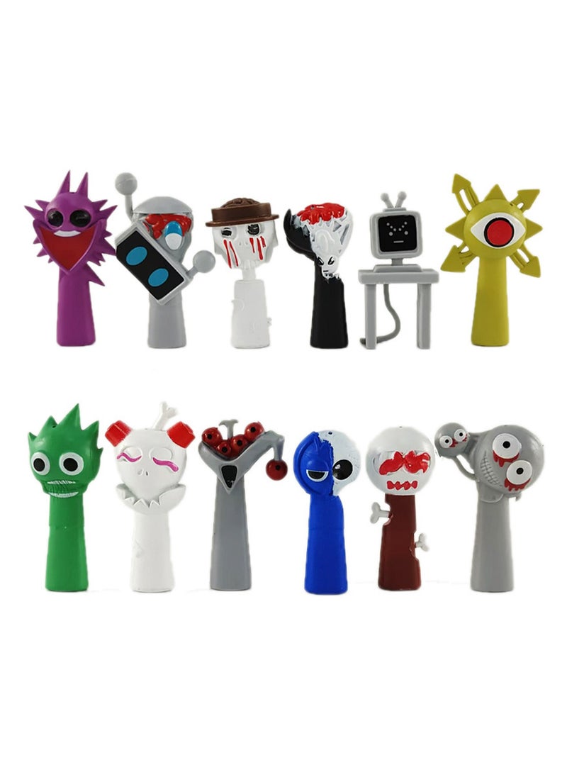 12-Piece Set Of Rhythm Box Figurines Collection, 7-8cm Cute Rhythm Box Game Peripheral Figurines, Desktop Ornaments, Suitable For Gifts For Children And Fans (Style 9)