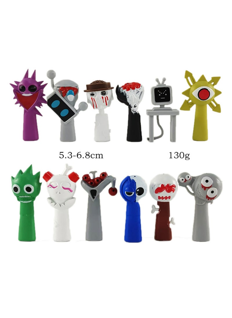 12-Piece Set Of Rhythm Box Figurines Collection, 7-8cm Cute Rhythm Box Game Peripheral Figurines, Desktop Ornaments, Suitable For Gifts For Children And Fans (Style 9)
