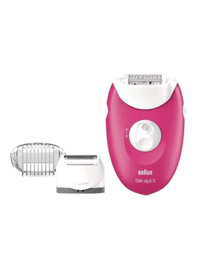 Silk-Épil 3-420, Epilator For Long-Lasting Hair Removal, Bikini Styler, 20 Tweezers Pink 0.51kg