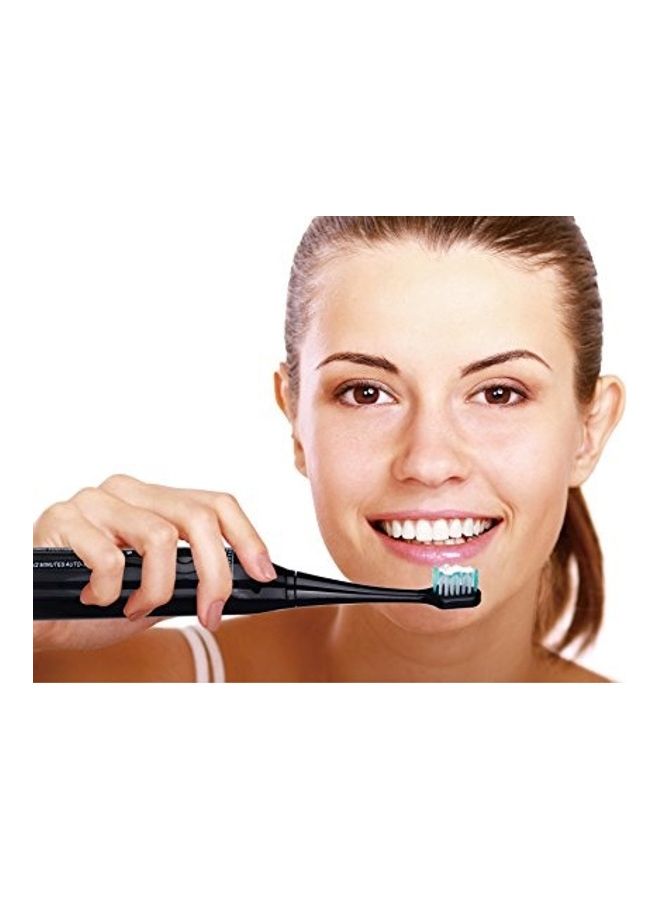 Rechargeable Sonic Toothbrush with 12-Brush Heads Black