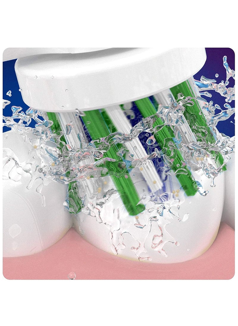 Oral-B Cross Action Electric Toothbrush Head with CleanMaximiser Technology - Pack of 4 -White