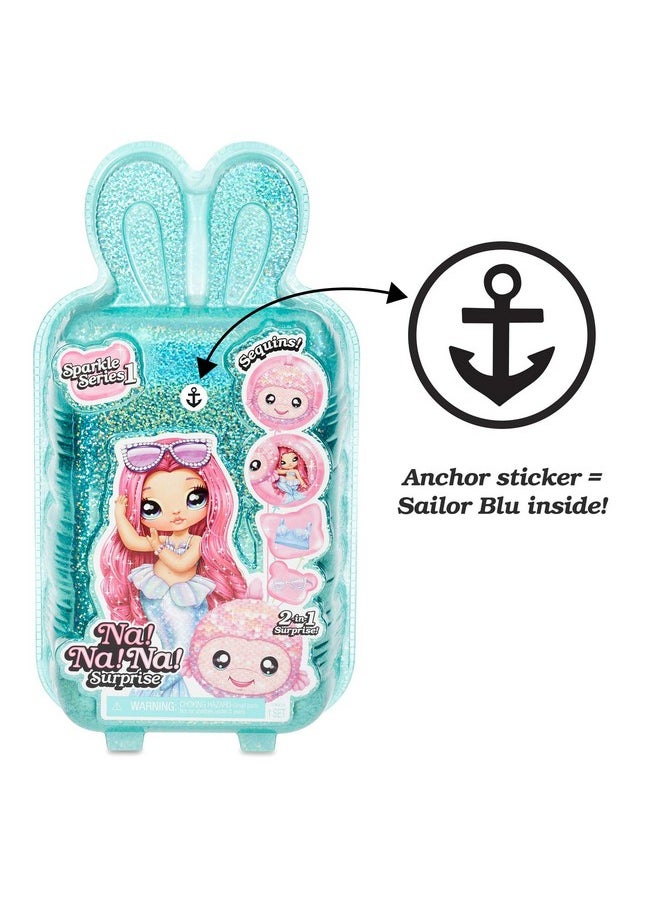 2-In-1 Fashion Doll And Sparkly Sequined Purse Sparkle Series - Sailor Blu, 7.5