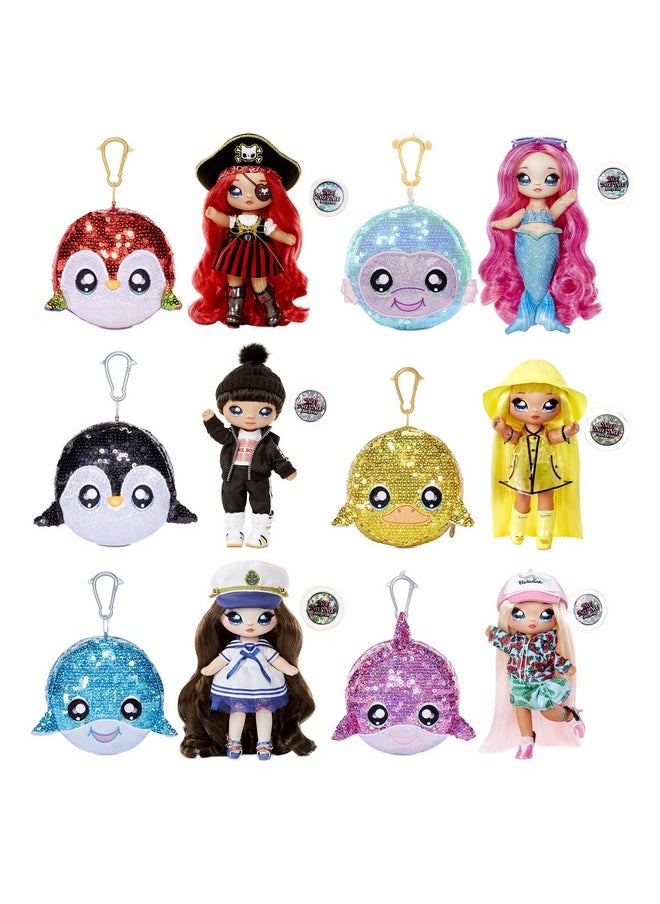 2-In-1 Fashion Doll And Sparkly Sequined Purse Sparkle Series - Sailor Blu, 7.5
