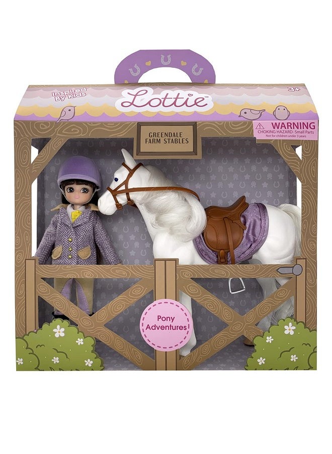 Pony Adventures Doll & Set | Toys For Girls And Boys | Muñecas Y Accesorios | Gifts For 3 4 5 6 7 8 Year Old | Small 7.5 Inch